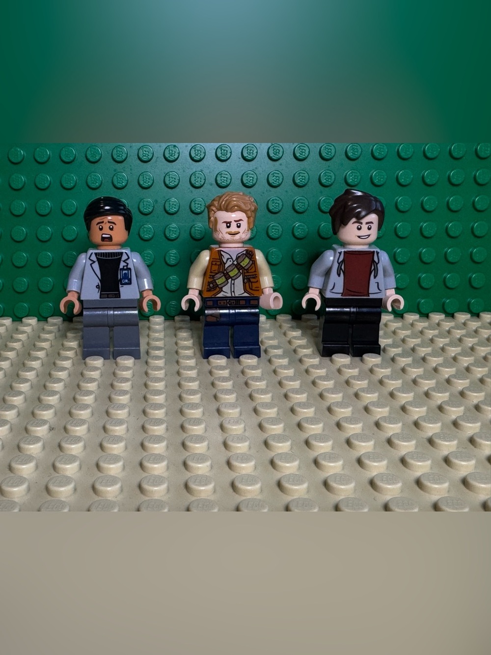 LEGO Jurassic World Minifigure Lot of 3 - Owen, Dr. Wu & Zach Mitchell